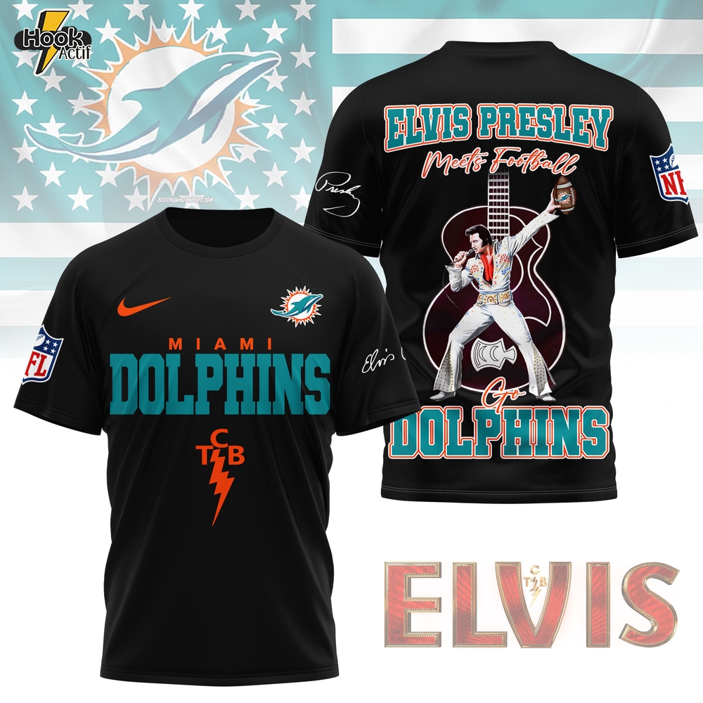 Miami Dolphins | Premium NFL Elvis Presley Fan 3D Shirt NY Miami Dolphins | Premium NFL Elvis Presley Fan 3D Shirt NY