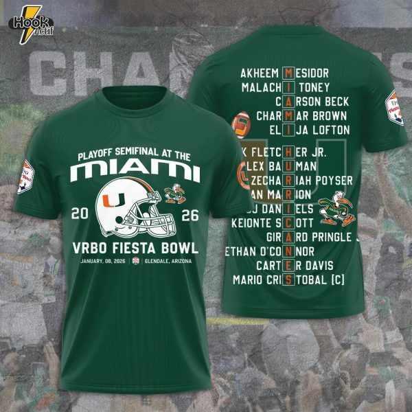 Miami Hurricanes Football 3D Apparel