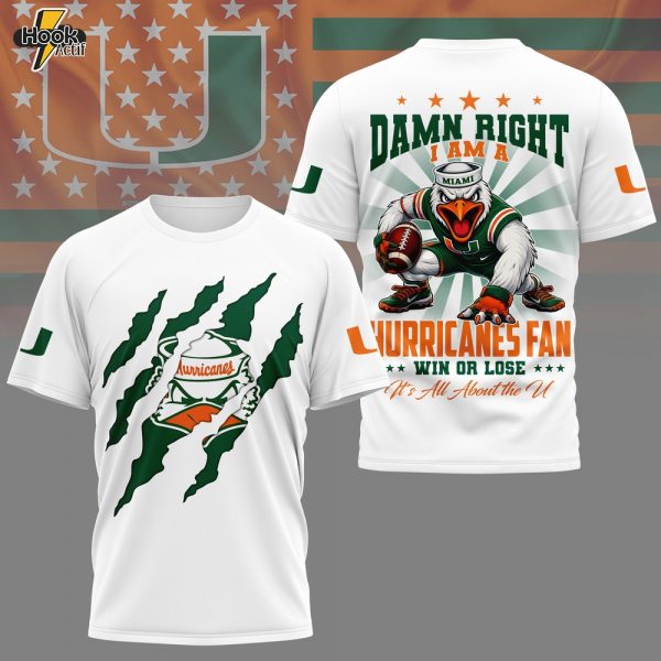 Miami Hurricanes | Premium NCAA Go Canes 3D Shirt NY
