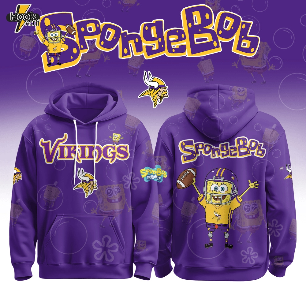 Minnesota Vikings Football SpongeBob Hoodie Cutest Drop of the Year 2025 Limited Edition-3D Unisex Hoodie Minnesota Vikings Football SpongeBob Hoodie Cutest Drop of the Year 2025 Limited Edition-3D Unisex Hoodie
