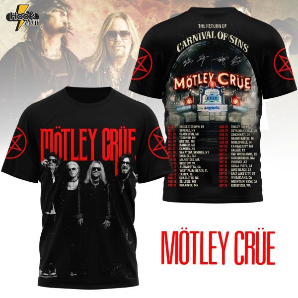 Mötley Crüe "The Return of Carnival of Sins" tour t-shirt