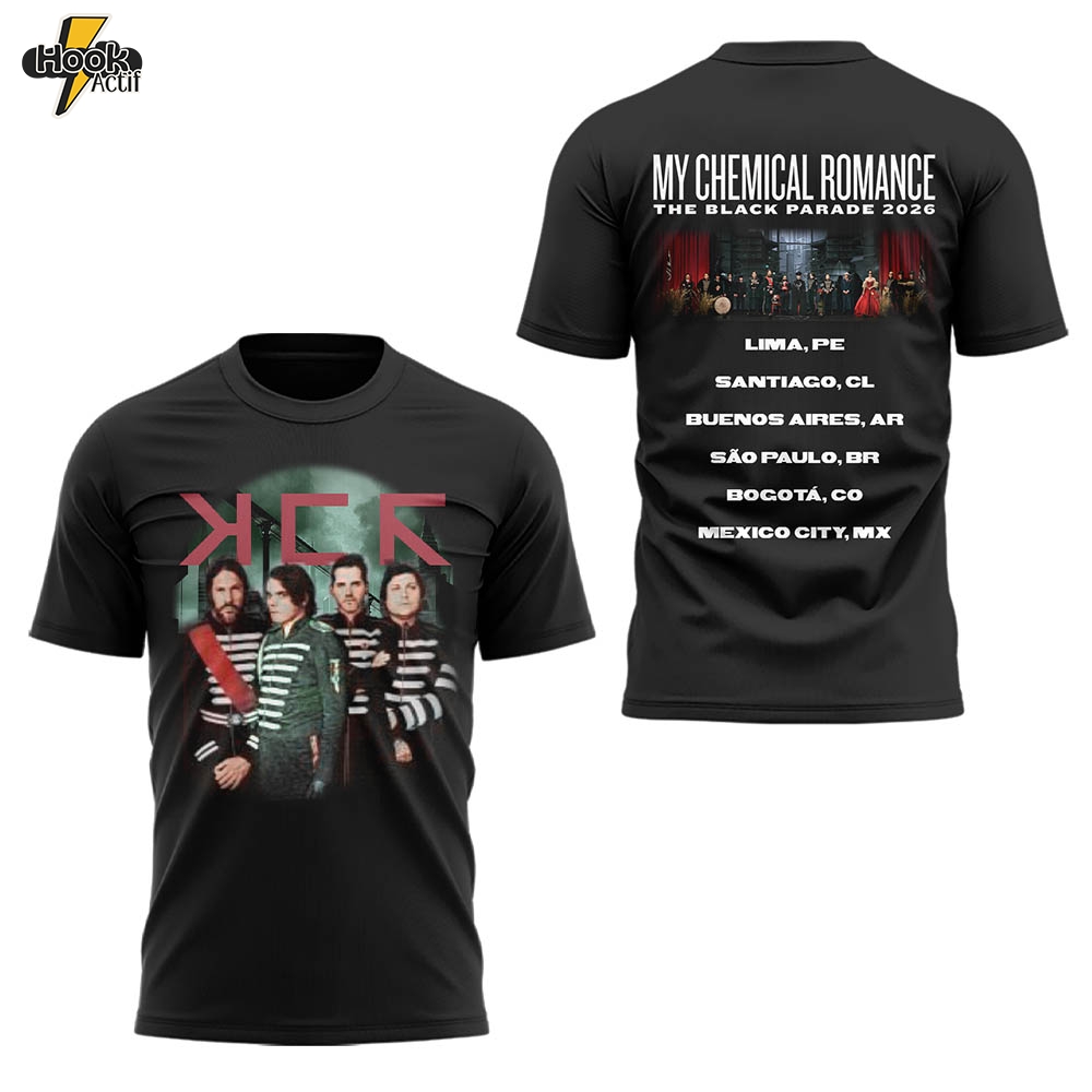 My Chemical Romance Black Parade 2026 Tour Limited Tee – Design 3 My Chemical Romance Black Parade 2026 Tour Limited Tee – Design 3