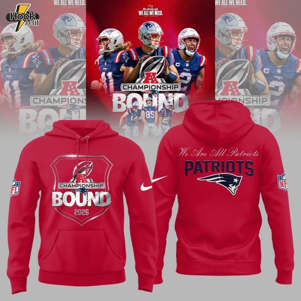 New England Patriots Championship BOUND Limited Edition Hoodie - Red