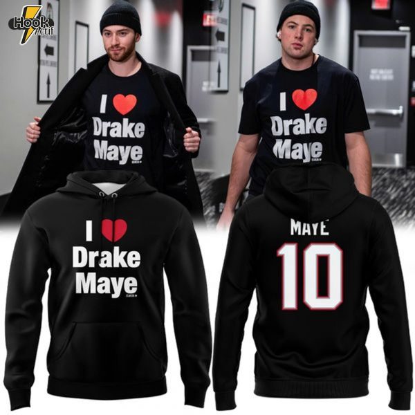 New England Patriots I Love Drake Maye Fan Pullover Hoodie