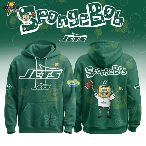 New York Jets Football SpongeBob Hoodie Cutest Drop of the Year 2025 Limited Edition-3D Unisex Hoodie