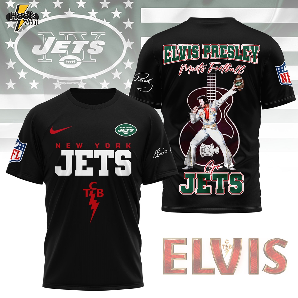 New York Jets | Premium NFL Elvis Presley Fan 3D Shirt NY New York Jets | Premium NFL Elvis Presley Fan 3D Shirt NY
