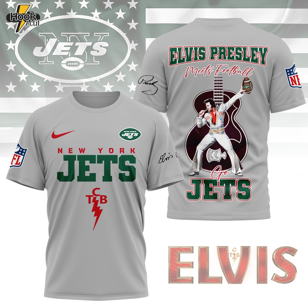 New York Jets | Premium NFL Elvis Presley Fan 3D Shirt NY New York Jets | Premium NFL Elvis Presley Fan 3D Shirt NY