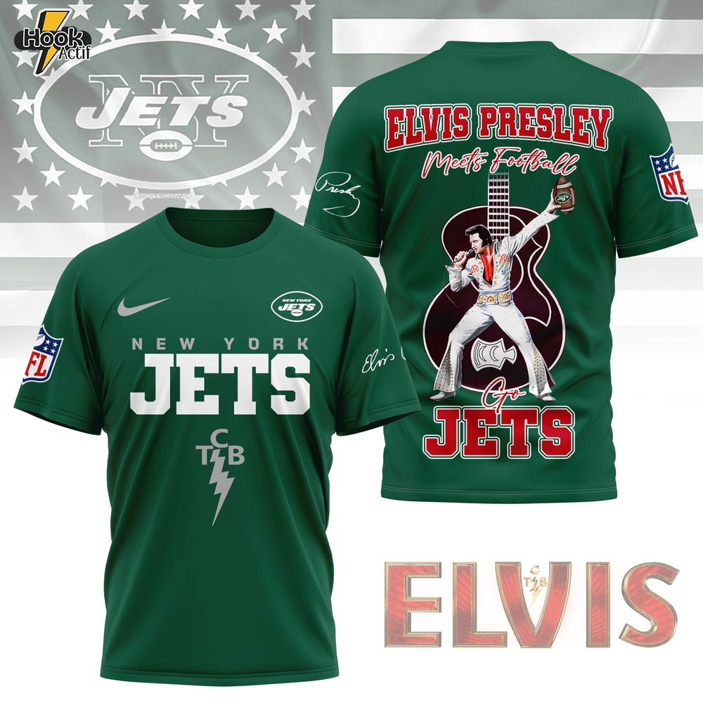 New York Jets | Premium NFL Elvis Presley Fan 3D Shirt NY New York Jets | Premium NFL Elvis Presley Fan 3D Shirt NY