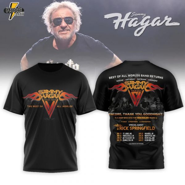 Official Sammy Hagar 2026 Tour The Best Of All Worlds Shirt