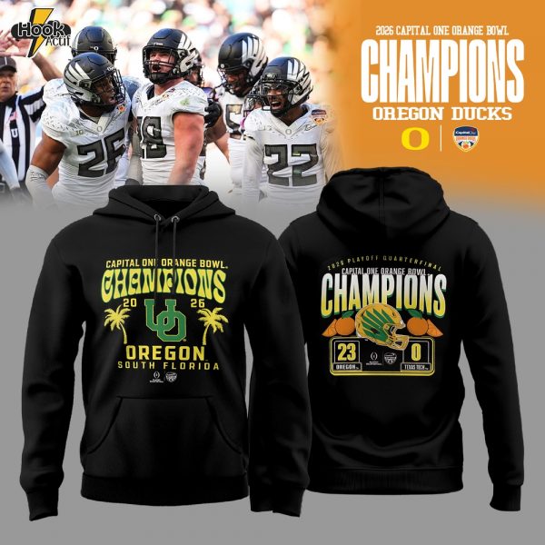 Oregon Ducks 2026 Capital One Orange Bowl Champions Hoodie