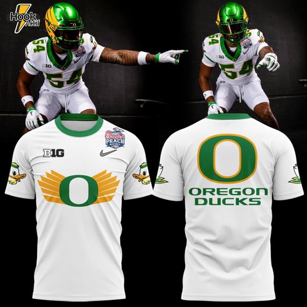Oregon Ducks Football CFB Playoff Semifinal Uniform T-Shirt(v1) Oregon Ducks Football CFB Playoff Semifinal Uniform T-Shirt(v1)