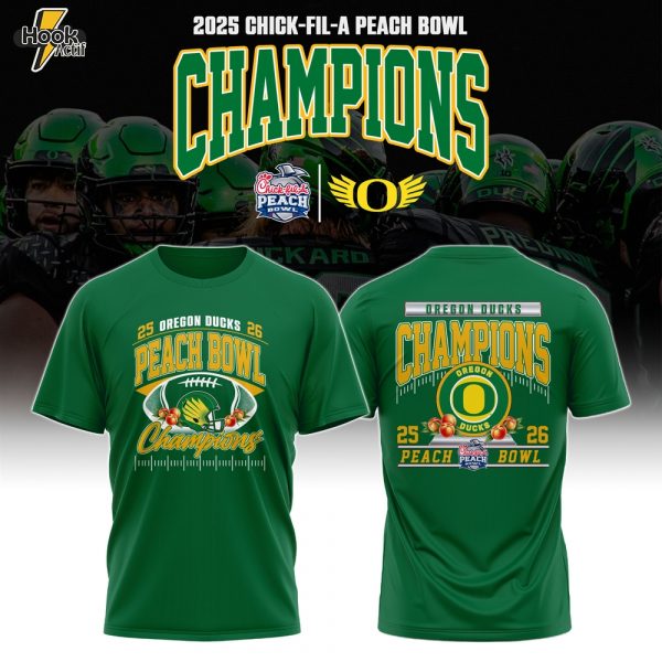 Oregon Ducks Special Peach Bowl Champions Limited Edition T.shirt
