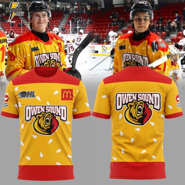 Owen Sound Attack Warmin up in Ronald Mcdonald House Shirt