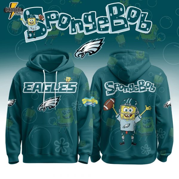Philadelphia Eagles Football SpongeBob Hoodie Cutest Drop of the Year 2025 Limited Edition-3D Unisex Hoodie