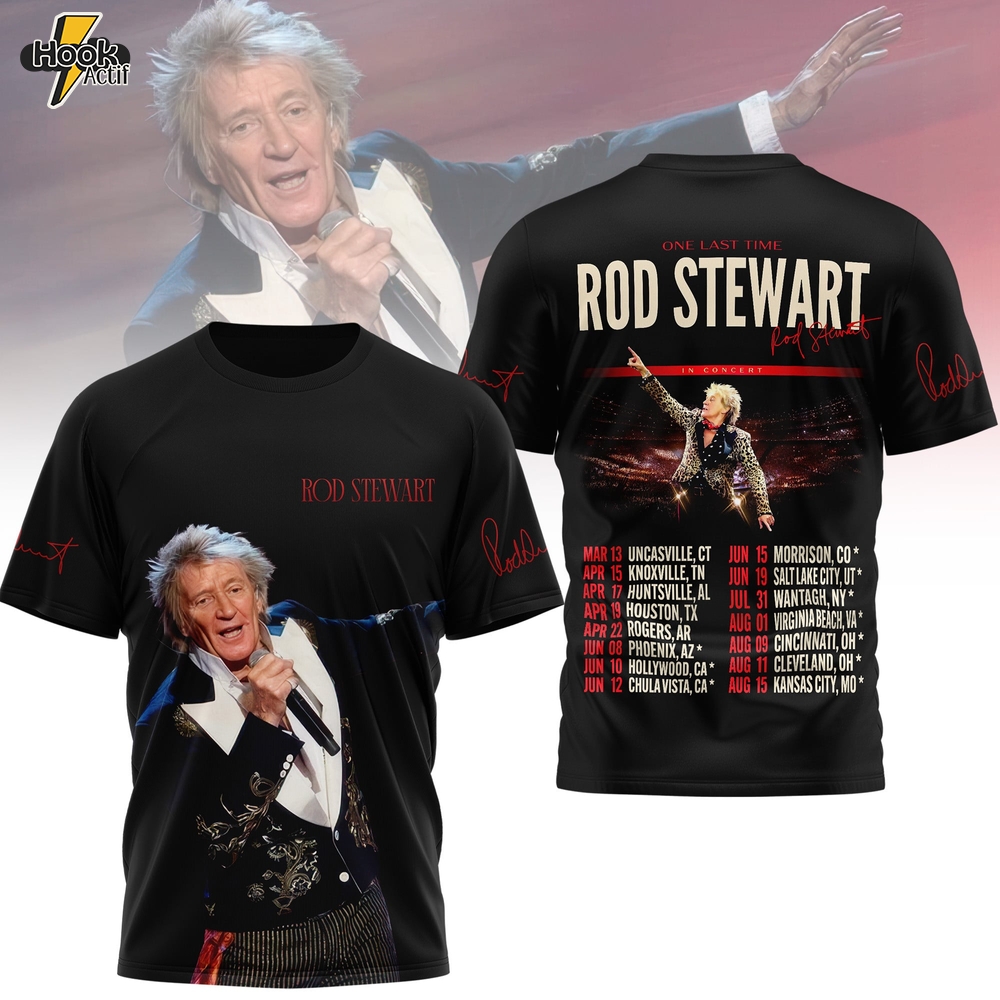 Premium Bravado Rod Stewart "One Last Time" 3D Shirt NP Premium Bravado Rod Stewart "One Last Time" 3D Shirt NP