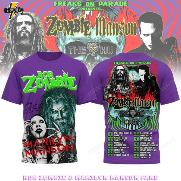 Rob Zombie & Marilyn Manson "Freaks on Parade" tour Lover 3D Shirt