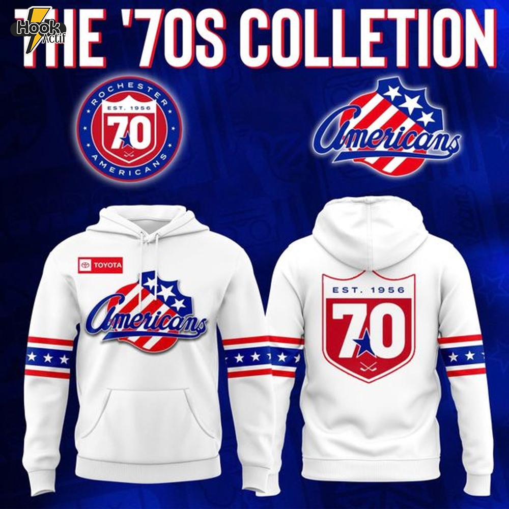 Rochester Americans 1970s Collection Retro Hoodie Rochester Americans 1970s Collection Retro Hoodie