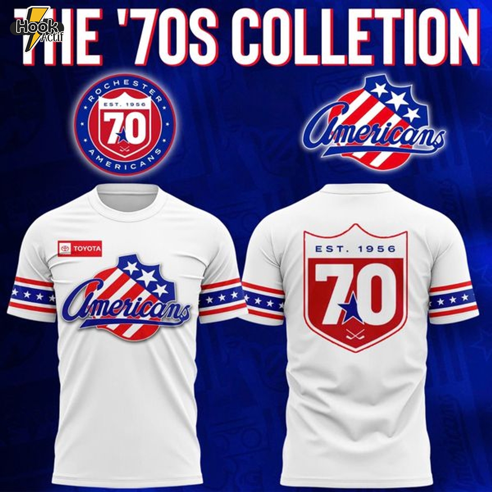 Rochester Americans 1970s Collection Retro T-Shirt Rochester Americans 1970s Collection Retro T-Shirt