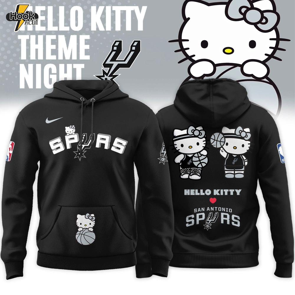 San Antonio Spurs x Hello Kitty Night 2026 Special Edition Hoodie San Antonio Spurs x Hello Kitty Night 2026 Special Edition Hoodie