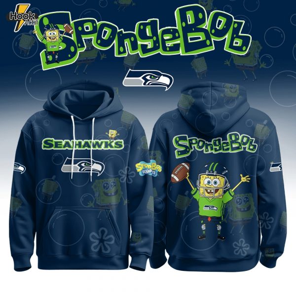 Seattle Seahawks Football SpongeBob Hoodie Cutest Drop of the Year 2025 Limited Edition-3D Unisex Hoodie