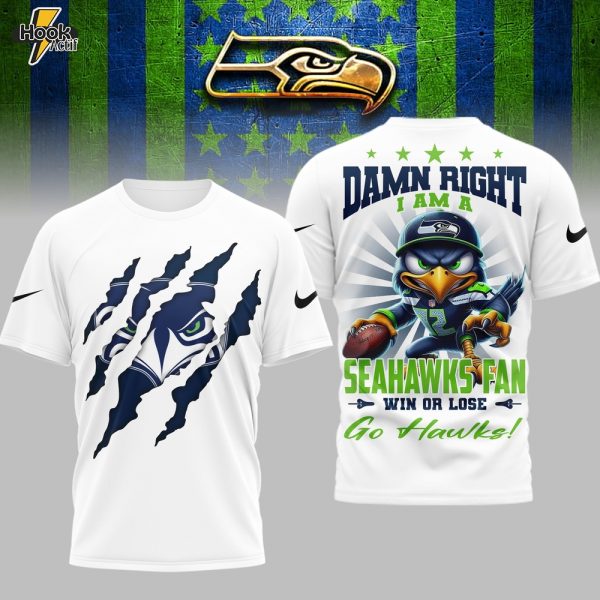 Seattle Seahawks | Premium NFL Go Hawks 3D Shirt NY