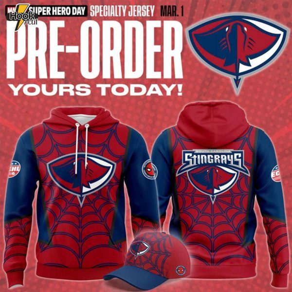 South Carolina Stingrays '' MARVEL Super Hero Day '' Special Hoodie