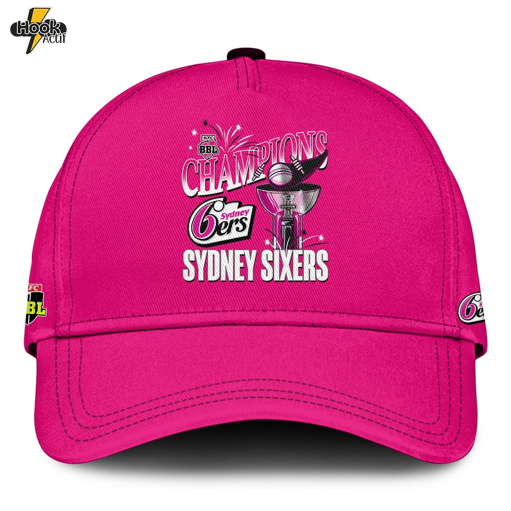 Sydney Sixers Special BBL Champions 2026 Limited Edition Hoodie - Pink Sydney Sixers Special BBL Champions 2026 Limited Edition Hoodie - Pink