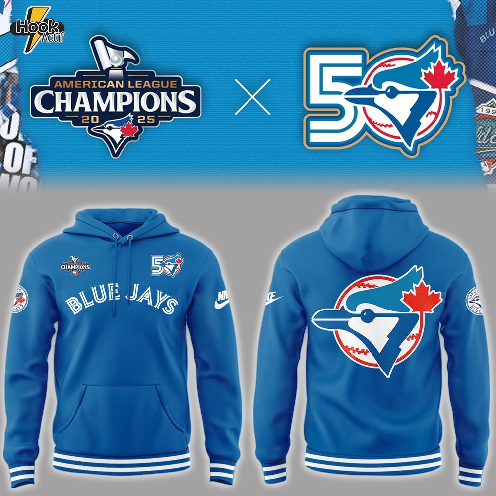 Toronto Blue Jays New Era White Historical Championship Hoodie - Blue Toronto Blue Jays New Era White Historical Championship Hoodie - Blue