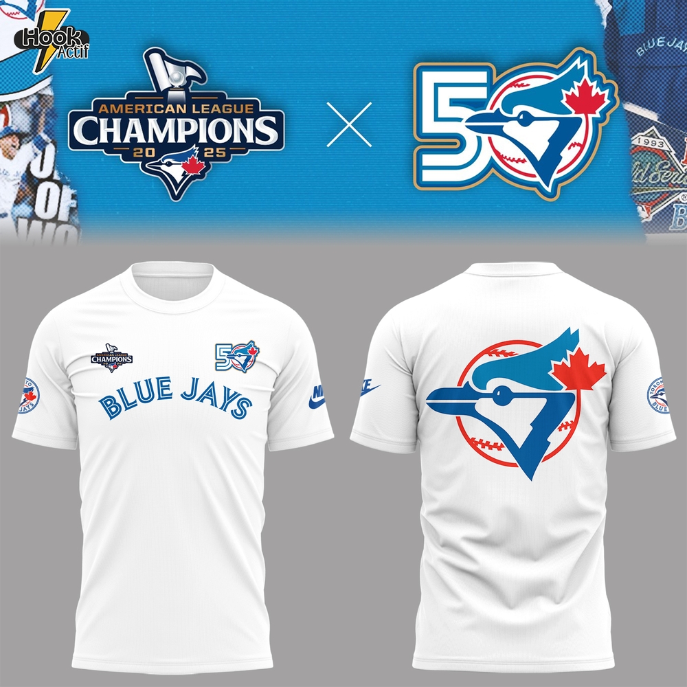 Toronto Blue Jays New Era White Historical Championship T-Shirt - White Toronto Blue Jays New Era White Historical Championship T-Shirt - White
