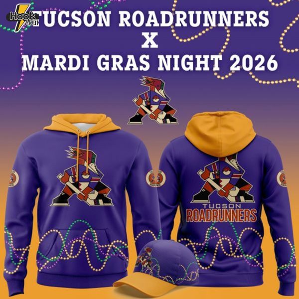 Tucson Roadrunners 2026 Mardi Gras Hoodie