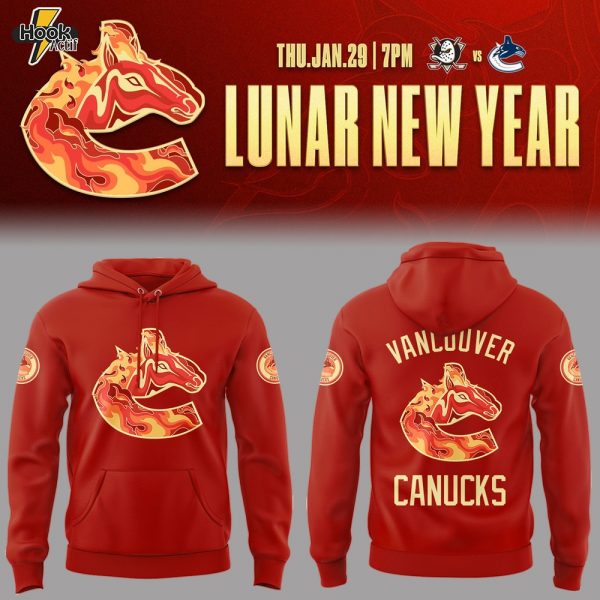 Vancouver Canucks Lunar New Year 2026 Celebrate Hoodie - Red