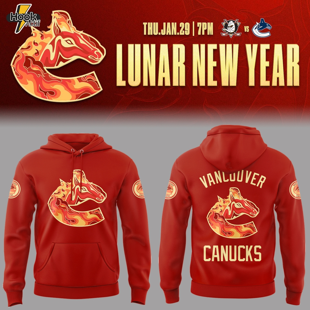 Vancouver Canucks Lunar New Year 2026 Celebrate Hoodie - Red Vancouver Canucks Lunar New Year 2026 Celebrate Hoodie - Red