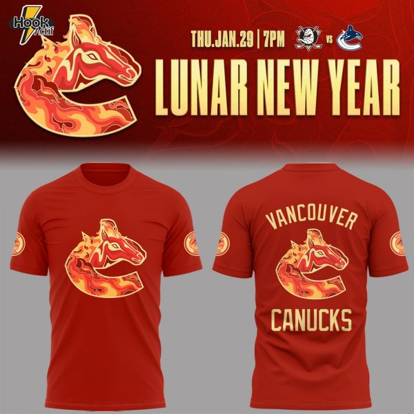 Vancouver Canucks Lunar New Year 2026 Celebrate Tshirt - Red