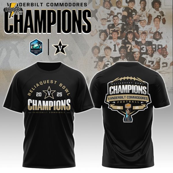 Vanderbilt Commodores – ReliaQuest Bowl Champions T-shirt