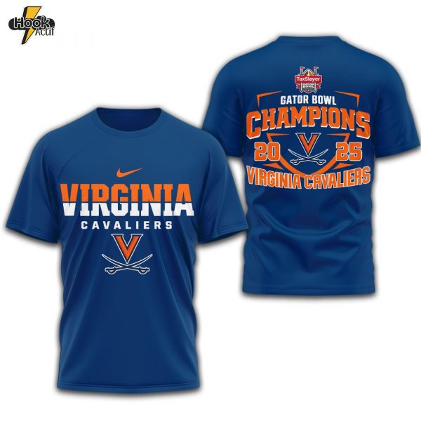 Virginia Cavaliers | Premium NCAA Gator Bowl Champions 3D Shirt TD