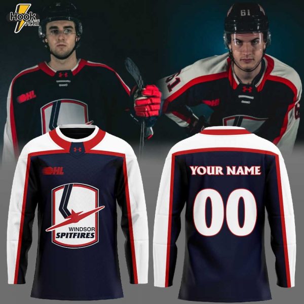 Windsor Spitfires Worn by Legends. A Spitfire classic returns Hockey Jersey Custom Name, Number